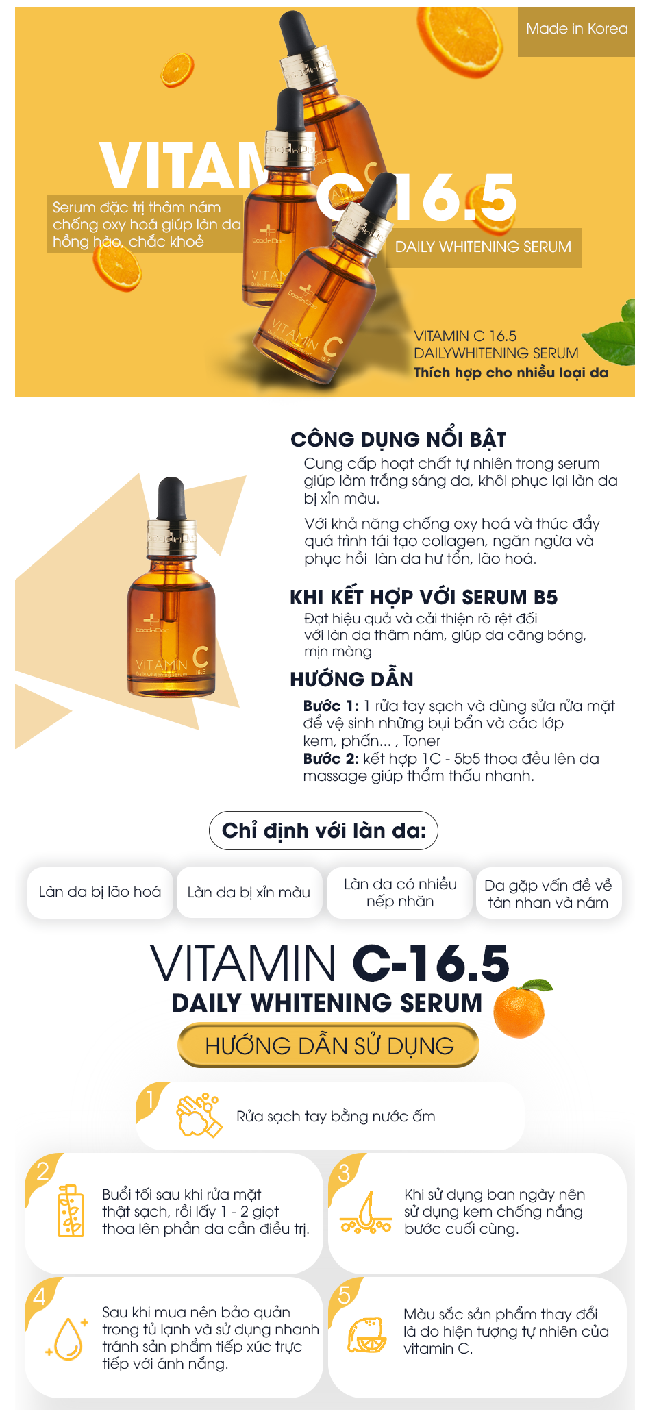 GoodnDoc Vitamin C 16.5 Daily Whitening Serum