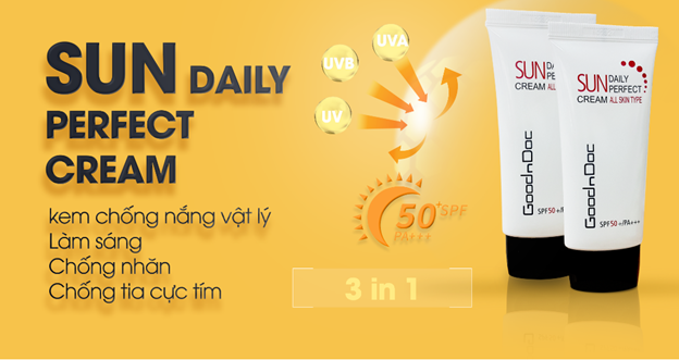Kem Chống Nắng GoodnDoc Sun Daily Perfect Cream SPF 50+/PA+++